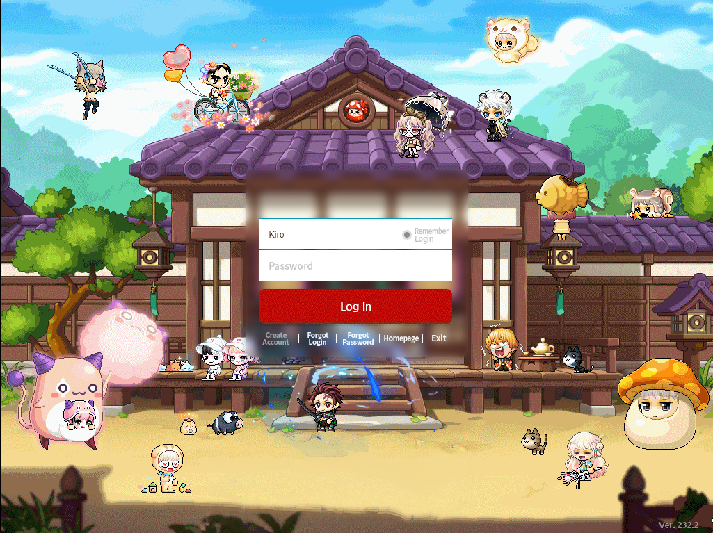 Fantasy game login interface by Kiro