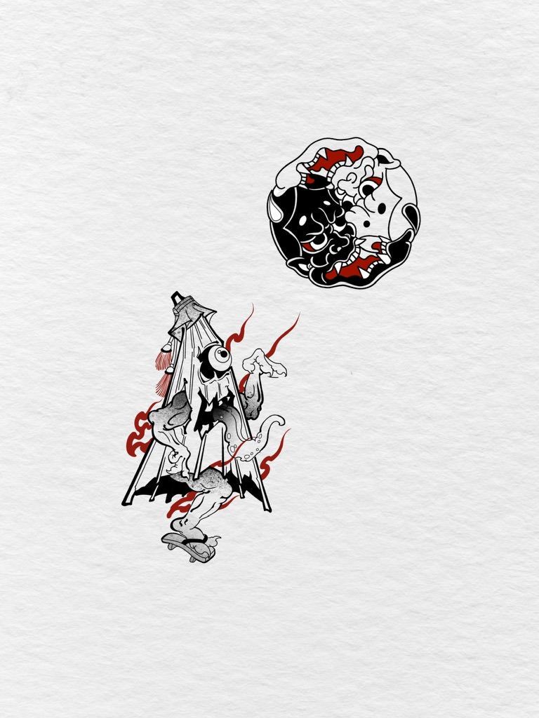 Illustration and tattoo work by Kiro